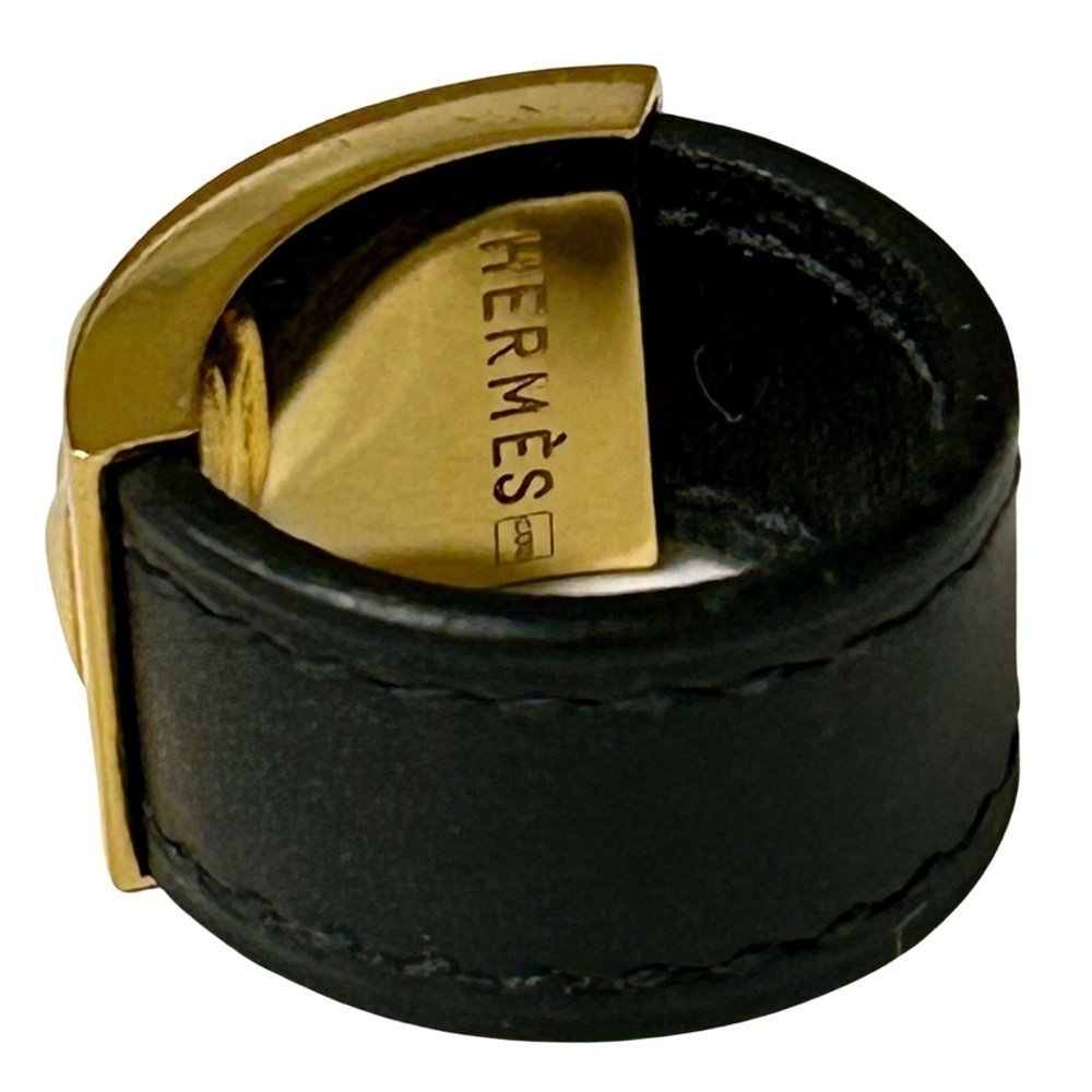Hermès Collier de Chien Leather & Gold-Tone Ring - Picture 3 of 8